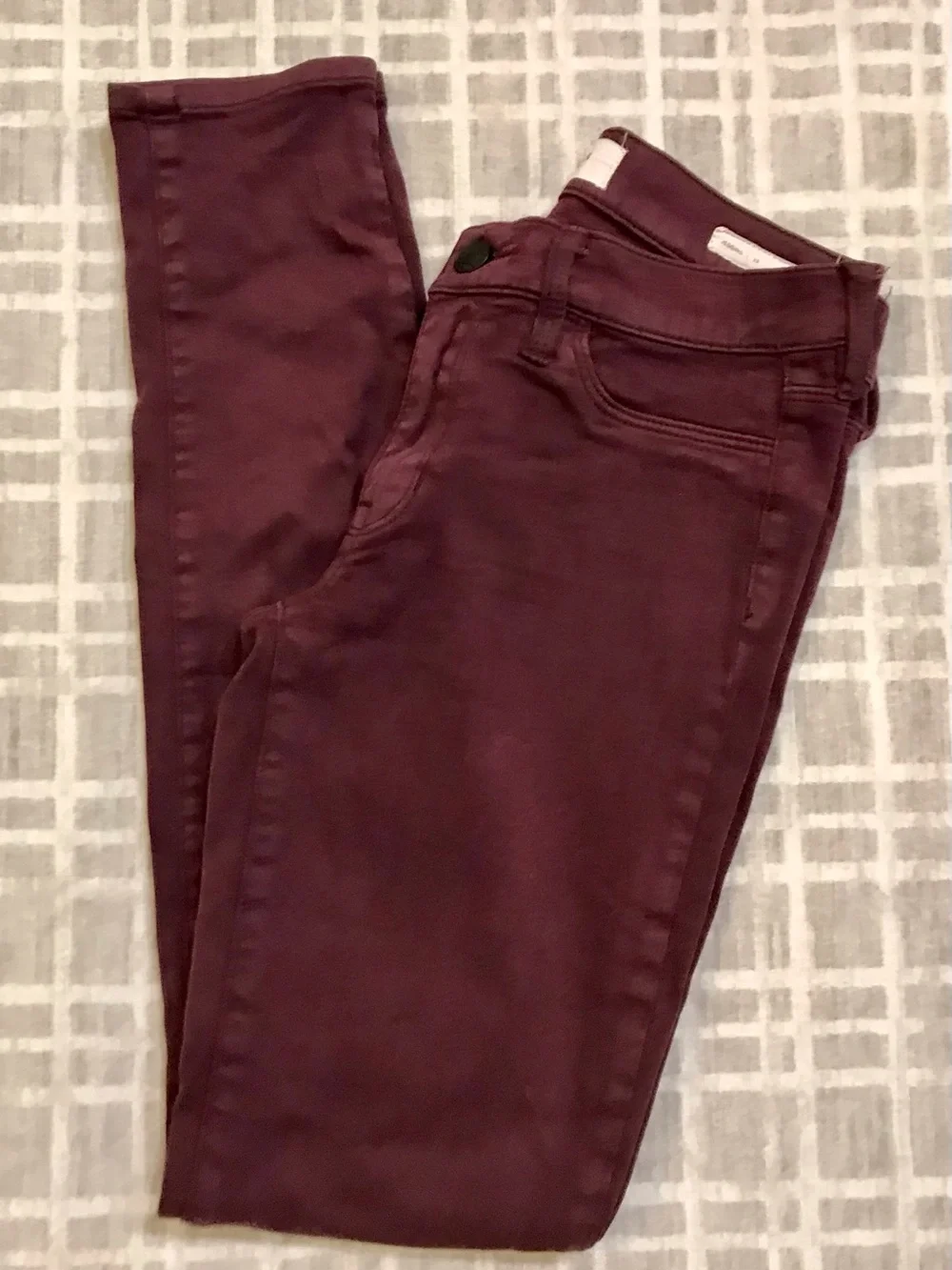 PacSun Burgundy Low Rise Skinny Jeans Size 23/00